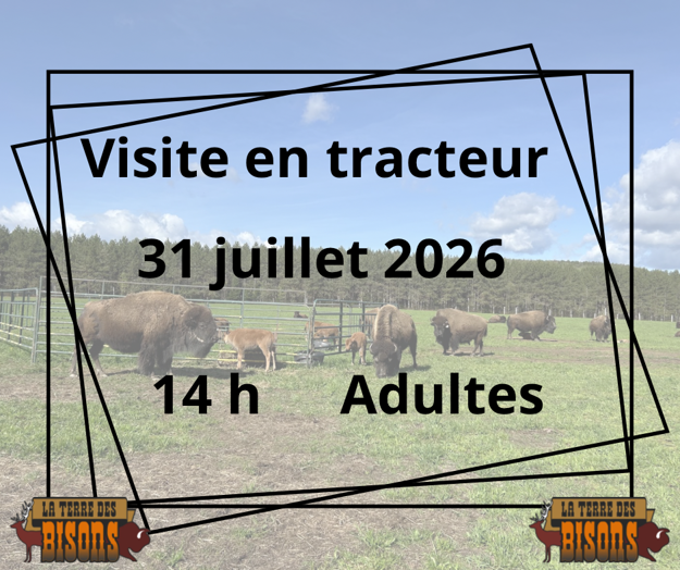Image sur Visite guidée en tracteur ( Adultes: 13 à 59 ans) 31-07-2026